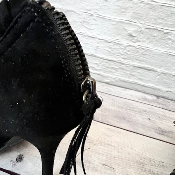 ALDO - Black Suede High Heel Booties - size US 7 - Picture 7 of 7